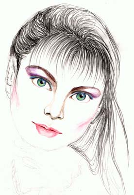 Le Femme - Colored Pencil Sketch