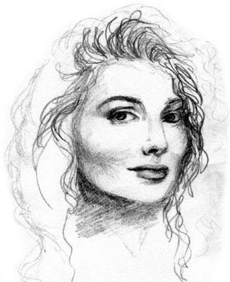 Paulina Porizkova - Pencil Sketch