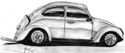 VW Bug - Pencil Sketch